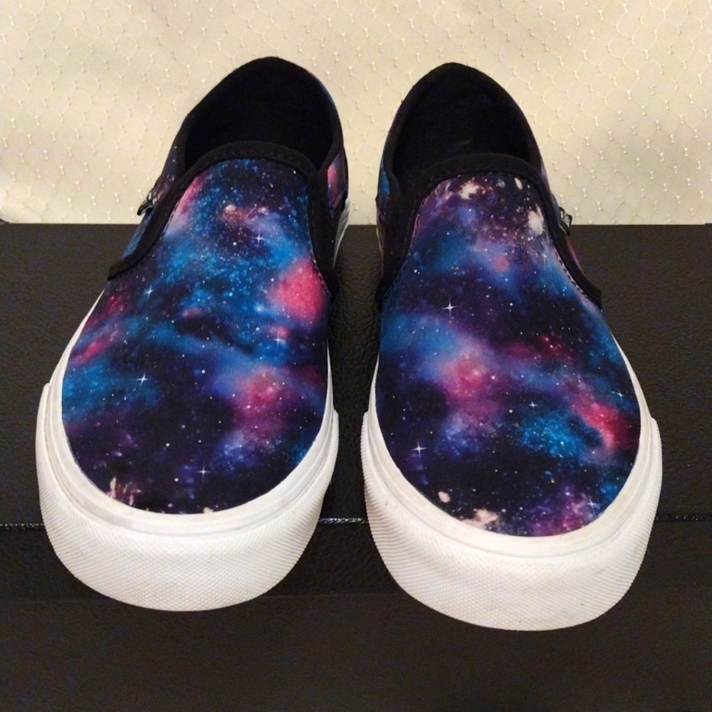 Vans Off The Wall Asher Womens Size 7 Galaxy Purple Slip-On